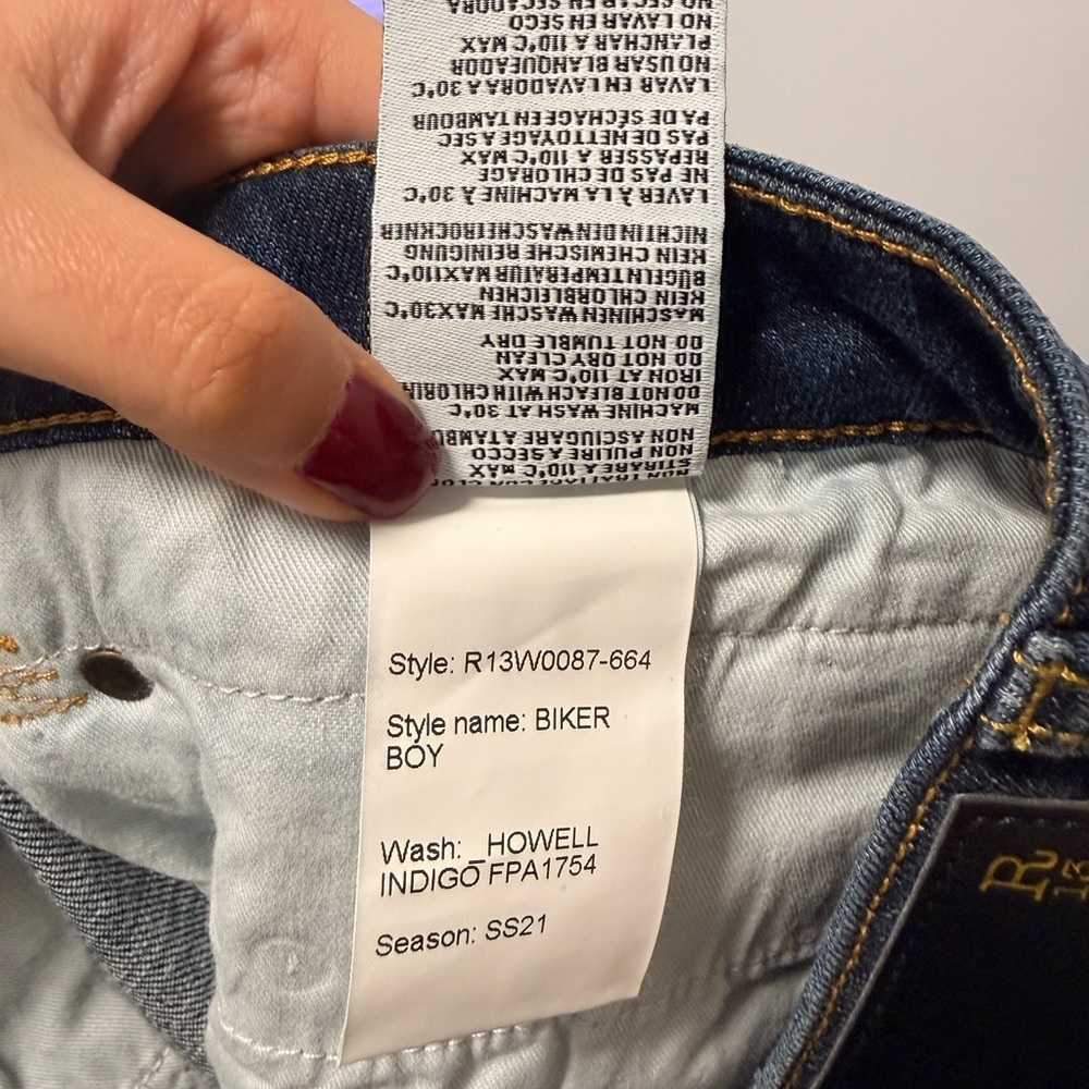 R13 Biker Boy Howell Indigo Denim Jean size 26 - Picture 12 of 16
